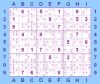 Esempio 01 schema iniziale dopo inserimento e riduzione candidati (per Sudoku Solving Guide Pages)