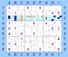 "Naked Quad" in riga formato da tre coppie + una terna di numeri distribuiti allo stesso modo nelle celle (per Sudoku Solving Guide Pages)