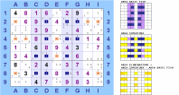 "Jellyfish" orientato in colonna 2+4+4+2 candidati 5 con 9 eliminazioni (per Sudoku Solving Guide Pages)