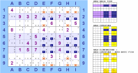 "Jellyfish" orientato in riga 4+4+4+4 candidati 8 con 12 eliminazioni (per Sudoku Solving Guide Pages)