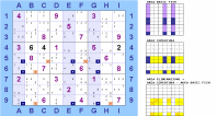 "Swordfish" orientato in colonna 3+3+3 candidati 9 con 5 eliminazioni (per Sudoku Solving Guide Pages)
