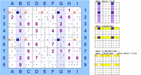 "X-Wing" orientato in colonna candidato 3 con 6 eliminazioni (per Sudoku Solving Guide Pages)