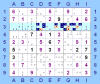 "Hidden Quad" in riga formato da una coppia + una terna + due quaterne di numeri distribuiti su tre terne + una quaterna di cella (per Sudoku Solving Guide Pages)