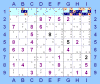 "Hidden Quad" in riga formato da una coppia + 2 terne + una quaterna di numeri distribuiti allo stesso modo nelle celle (per Sudoku Solving Guide Pages)