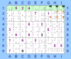 Locked Candidates con candidati bloccati in riga ed eliminazioni in riquadro (per Sudoku Solving Guide Pages)