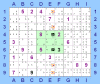 Locked Candidates con candidati bloccati in riquadro ed eliminazioni in colonna bilaterali (per Sudoku Solving Guide Pages)