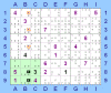 Locked Candidates con candidati bloccati in riquadro ed eliminazioni in colonna (per Sudoku Solving Guide Pages)